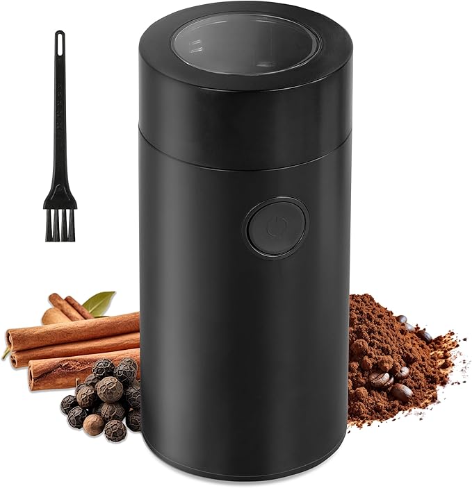 Coffee Grinders for House Use, Spice Grinder, Coffee Bean Grinder, Herb Grinder, High-Speed Motor, One-Touch Operation, Overheating Protection, Internal Stainless Steel