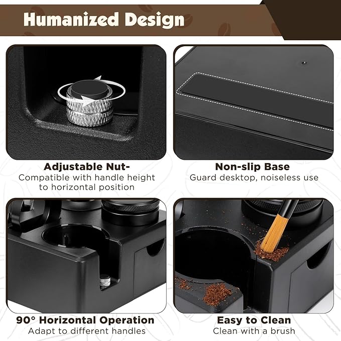 8 PCS Espresso Accessories Kit,51mm Espresso Tamper Tools,WDT Tool Espresso,Espresso Tamping Station, Distributor, Stirrer, Dosing Funnel,Puck Screen, Brush and Latte Art Pen