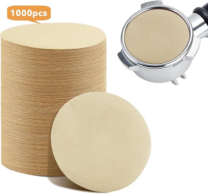 1000 Pcs Coffee Paper Filter for Espresso Coffee Maker, 51mm Unbleached Espresso Filter Puck Screen Portafilter Paper