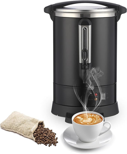 120 Cup Commercial Coffee Urn (18L/4.8 Gal), Double-Wall Stainless Steel Electric Hot Beverage Dispenser with Fast Brew & Keep Warm Function for Buffet, Catering & Party