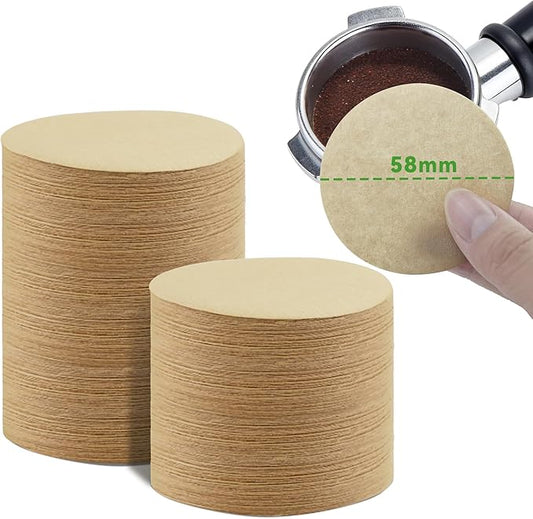 1000 Pcs Coffee Paper Filter for Espresso Coffee Maker, 58mm Unbleached Espresso Filter Puck Screen Portafilter Paper