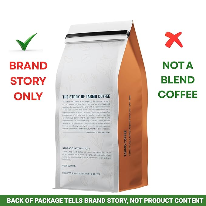 TARMO - SOLAR SIP | Low Acid 100% ARABICA Whole Bean Coffee | Specialty Vietnamese Coffee | Single Origin Dark Roast Coffee Beans | 12 Oz Bag