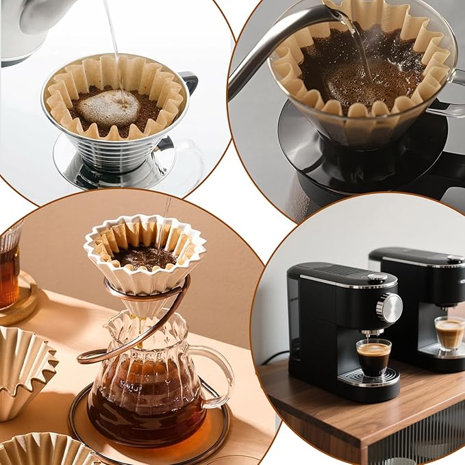 Palksky 200 Count Percolator Coffee Filters, Disposable Replacement Coffee Filter for Farberware Coletti Elite Gourmet Cuisinart, Paper Coffee Pot filters for Camping Home Office