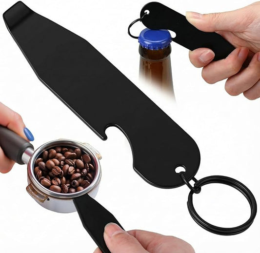 Acellegic 2 Pcs Portafilter Basket Removal Tool Stainless Steel Coffee Filter Basket Remover Bottle Opener Coffee Powder Cup Disassembly Tool for Espresso Cleaning Accessories