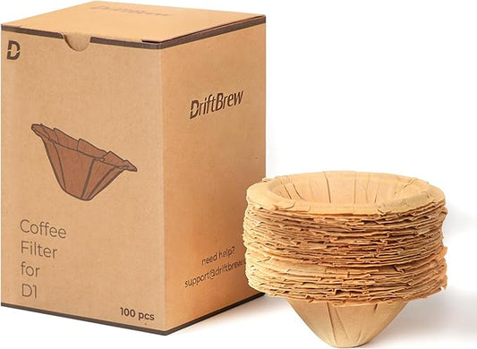 D1 Coffee Filters 100ct, Compostable, Disposable Coffee Filters Fits D1 All-in-One Coffee Press