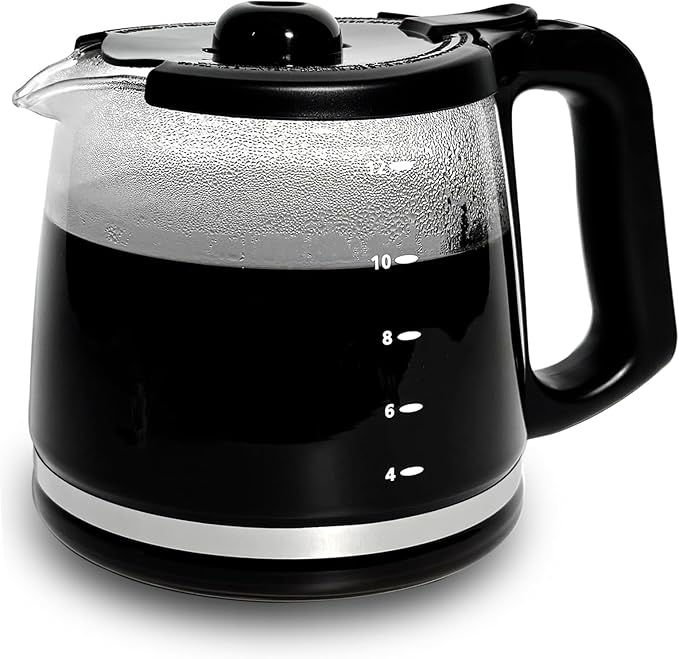 12-Cup Replacement Glass Coffee Carafe Compatible with Mr. Coffee LMX, TP, MMX, and MSX series coffeemakers