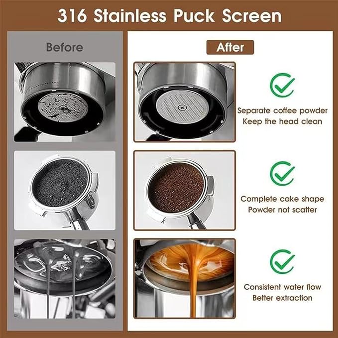 51mm Espresso Accessories Kit - WDT Tool Espresso Tamper, Coffee Distribution Tool, Dosing Funnel, Dual Head Coffee Leveler Fits Delonghi 51 mm Espresso Machines and Portafilters