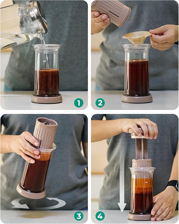 D1 Coffee Filters 100ct, Compostable, Disposable Coffee Filters Fits D1 All-in-One Coffee Press