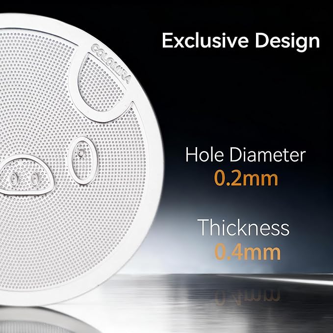 51mm Espresso Puck Screen, 0.4mm Ultra Thin Espresso Puck, Metal Reusable Coffee Filter for 51mm Espresso Portafilter Basket - 316 Stainless Steel(Piggy)