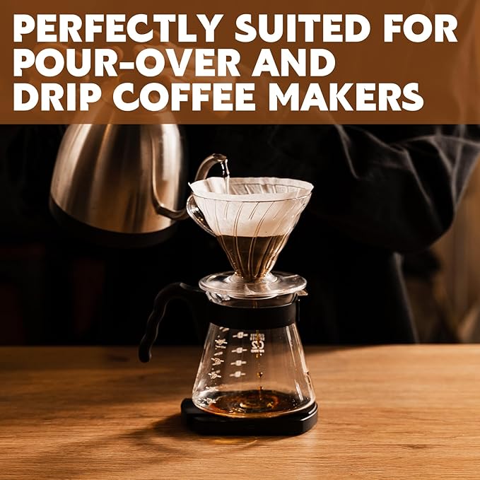 DTFMZOV 200 Count Coffee Filters #1, Disposable Coffee Filters, U Shape Coffee Paper Filter for Pour Over and Drip Coffee Maker, Suitable for Home Coffee Shop (1-2 Cup)
