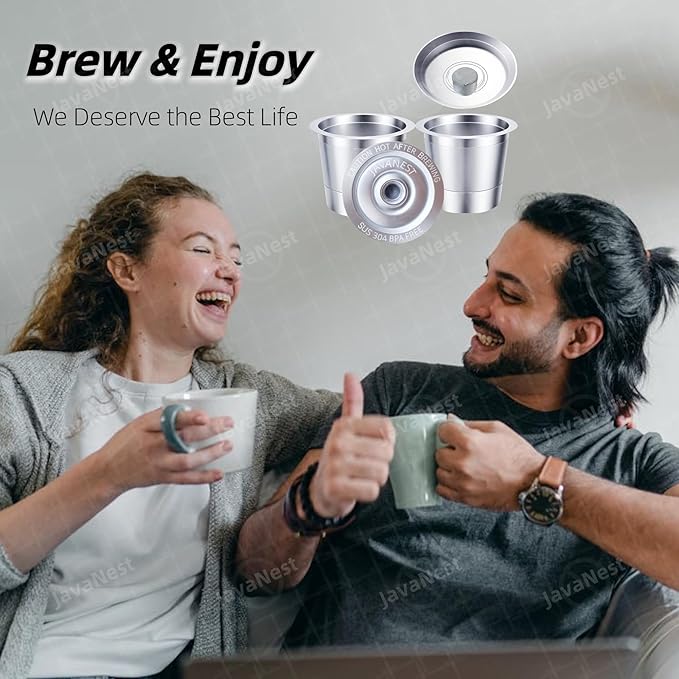 6 Pack Reusable K Cups for Keurig 1.0, Stainless Steel Reusable Coffee Pods for Keurig, Keurig Reusable Pods, Refillable Coffee Filter, Eco-Friendly, BPA-Free (6 * new for Keurig 1.0)