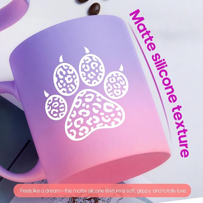 G MUGS Dog Paw Ceramic Coffee Mug, Leopard Print Pet Paw Design Mug, Tea Mug, Unique Animal Lover Gift for Women Men,13oz Before Sunset Mug