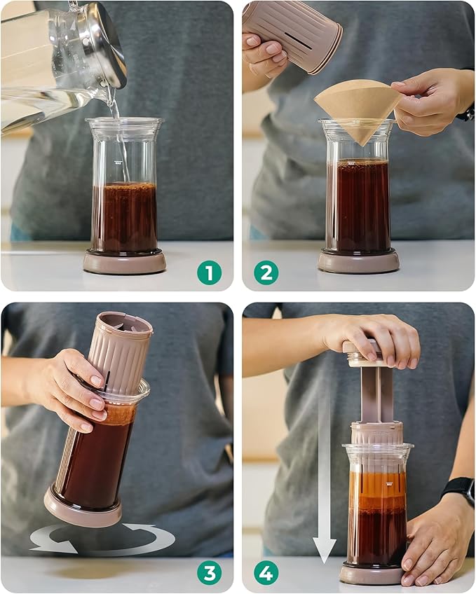D1 Coffee Filters-Pocket 100ct, Compostable, Disposable Coffee Filters Fits D1 All-in-One Coffee Press