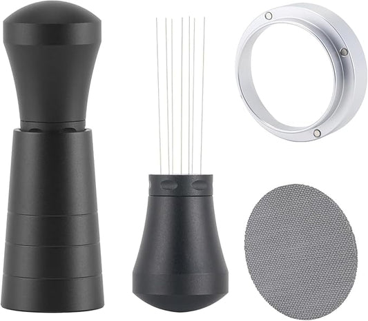 51mm WDT Tool Espresso Accessories Kit,GdHaHSP Dosing Funnel and Puck Screen Set,Espresso Stirrer Distribution Tool,Espresso Whisk for espresso tools