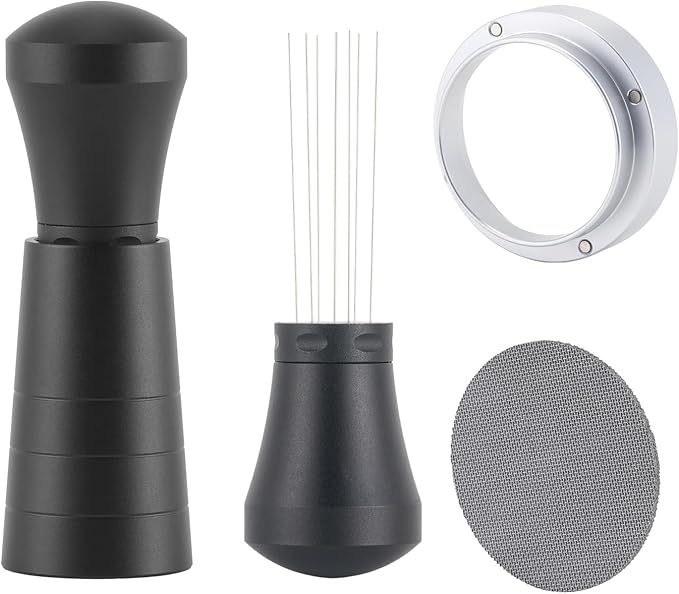 54mm WDT Tool Espresso Accessories Kit,GdHaHSP Dosing Funnel and Puck Screen Set,Espresso Stirrer Distribution Tool,Espresso Whisk for espresso tools