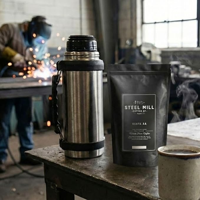 Steel Mill Coffee Co. Kenya AA Single-Origin Gourmet Coffee – Whole Bean – Medium Roast – 100% Arabica Beans – Fresh-Roasted – 2lb Bag