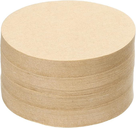 uxcell 600Pcs Coffee Filters, 53mm Disposable Round Paper Filter Natural for Home Office Use Pour Over and Drip Coffee Maker