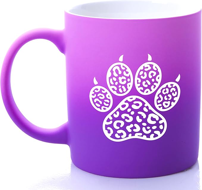 G MUGS Dog Paw Ceramic Coffee Mug, Leopard Print Pet Paw Design Mug, Tea Mug, Unique Animal Lover Gift for Women Men,13oz Before Sunset Mug