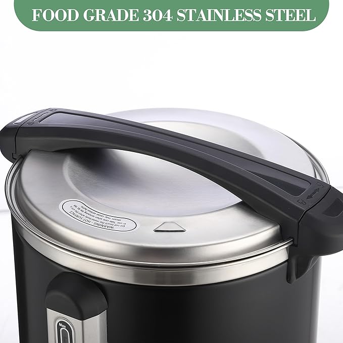 120 Cup Commercial Coffee Urn (18L/4.8 Gal), Double-Wall Stainless Steel Electric Hot Beverage Dispenser with Fast Brew & Keep Warm Function for Buffet, Catering & Party