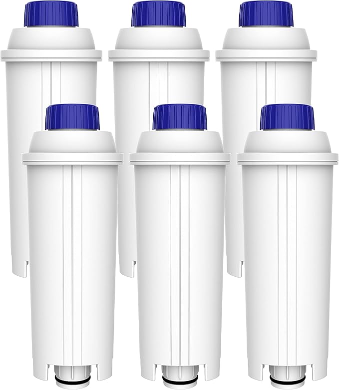Maxblue Coffee Filter, Replacement for De'Longhi® Water Filter, DLS C002 De'Longhi® Filter, ECAM/ETAM/EPAM Series, TÜV SÜD Certified (6 Packs）