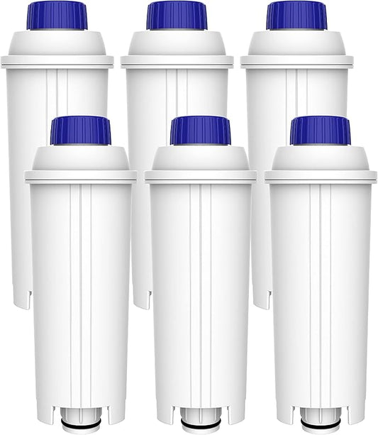 Maxblue Coffee Filter, Replacement for De'Longhi® Water Filter, DLS C002 De'Longhi® Filter, ECAM/ETAM/EPAM Series, TÜV SÜD Certified (6 Packs）