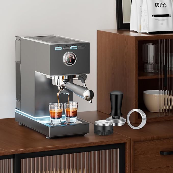 54mm Espresso Accessories Kit, Espresso Distribution Tool, Spring Loaded Calibrated Tamper and Dosing Funnel Set, Coffee Distributor Leveler Fits Breville 54 mm Machines and Portafilter