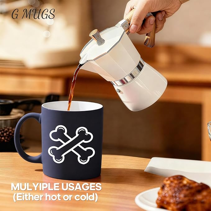 G MUGS Dog Bone Ceramic Coffee Mug - 13oz Tea Mug with Crossed Dog Bones Design, Cute Dog Lover Mug for Pet Owners, Gift for Women Men Sunset Glow Mug