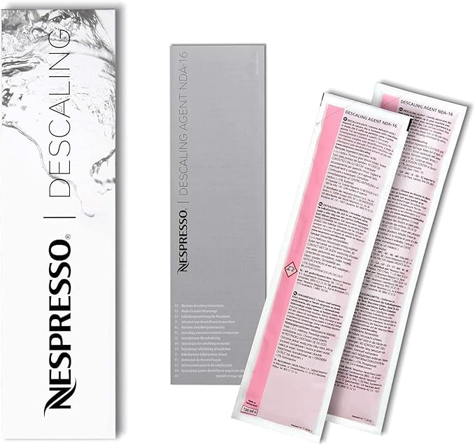 Descaling Kit Solution, Fits all Espresso Models, 2 Packets, Descaling Solution for Espresso Machines, Includes Cleaning Cloth