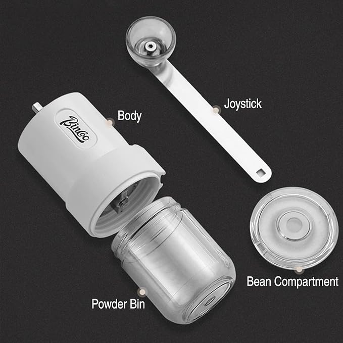 Manual Coffee Grinder, Portable Adjustable Bean Mill Small Hand-Cranked Coffee Grinding Tool for Home Travel (Red)