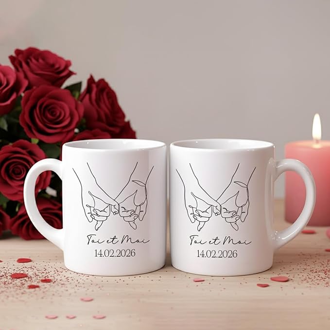 Personalized Mr & Mrs Coffee Mugs, Husband and Wife Mugs, Mr and Mrs Mug, Custom Couple Coffee Drinking Cup, New Bride Groom Wedding Cup Set of 2