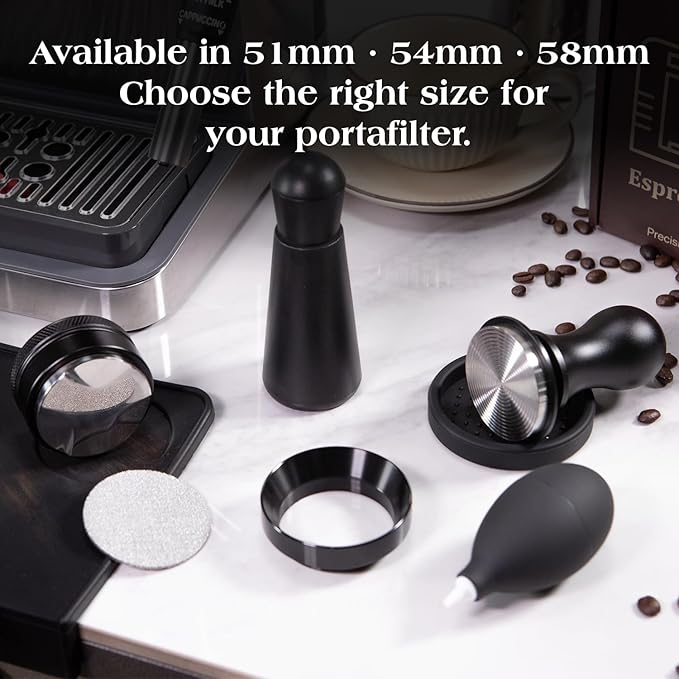 7 PCS Espresso Accessories Kit: 51mm Espresso Tamper, Coffee Distributor, Puck Screen, Dosing Funnel and WDT Tool Espresso Machine Accessories, Premium Espresso Tool Kit