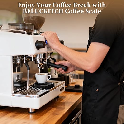 Coffee Scale Mini Espresso Scale with Timer Rechargeable Portable 0.1g Precision Digital Scale for Coffee Beans,Pour-Over/Drip Coffee,Food,Kitchen,Baking,Barista Scale