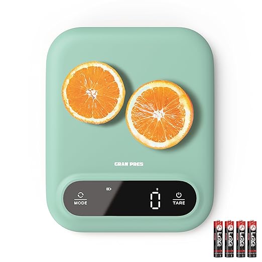 GRAM PRES Digital Food Scale 11lb/0.01oz, Kitchen Scales Digital Weight Grams and Oz for Weight Loss, Baking and Cooking,LED Display，with Tare Function