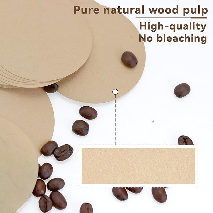 Paper Coffee Filters Compatible with OXO Cold Brew Coffee Maker, 500 Pcs Disposable Brown Filter Paper for OXO 32 Ounce ＆ Compact Cold Brew Maker
