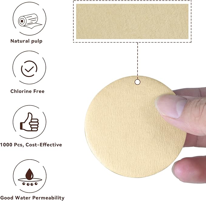 1000 Pcs Coffee Paper Filter for Espresso Coffee Maker, 51mm Unbleached Espresso Filter Puck Screen Portafilter Paper