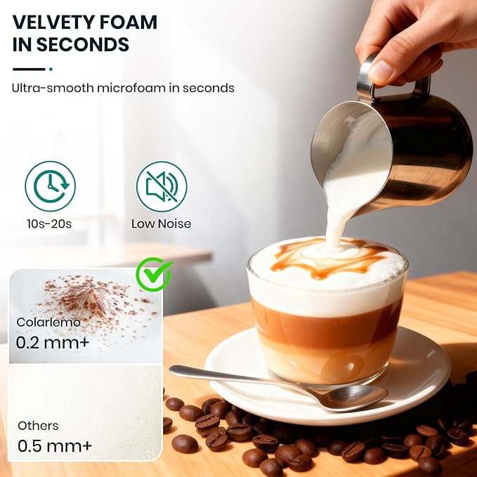 Milk Frother Handheld Rechargeable with Stand, Frother Wand Drink Mixer Electric Whisk for Coffee, Detachable With 3 Stainless Whisks, Hand Mixer for Lattes, Cappuccino, Matcha, Egg, Green