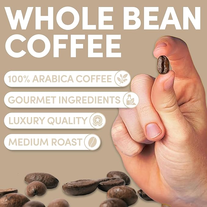 Sarasota Coffee Whole Bean Snickerdoodle Sugar Cookie | Medium Roast Gourmet Flavored Coffee Beans | Low Acid, Mold Free, Specialty Grade Bulk Coffee Beans | 5lb (80 oz)