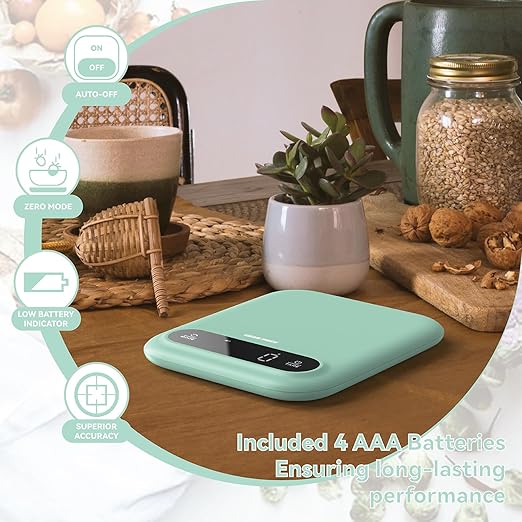 GRAM PRES Digital Food Scale 11lb/0.01oz, Kitchen Scales Digital Weight Grams and Oz for Weight Loss, Baking and Cooking,LED Display，with Tare Function