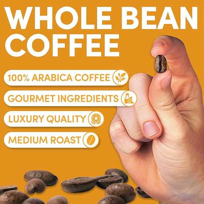 Sarasota Coffee Whole Bean Southern Texas Butter Pecan | Medium Roast Gourmet Flavored Coffee Beans | Low Acid, Mold Free, Specialty Grade Bulk Beans | 5lb (80 oz)