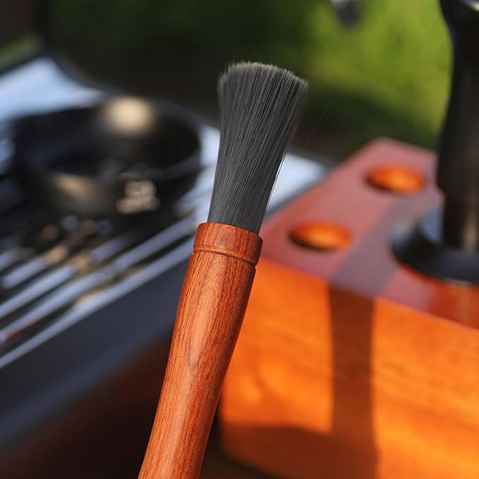 MEION Coffee Grinder Brush, Espresso Brush Tool, Mahogany Coffee Cleaning Brush Coffee Brush Grinder Cleaner Espresso Cleaning Brush Barista Tools for Coffee Lovers