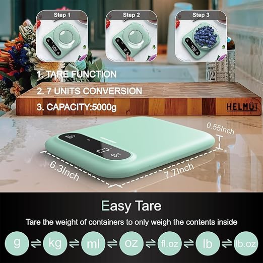 GRAM PRES Digital Food Scale 11lb/0.01oz, Kitchen Scales Digital Weight Grams and Oz for Weight Loss, Baking and Cooking,LED Display，with Tare Function
