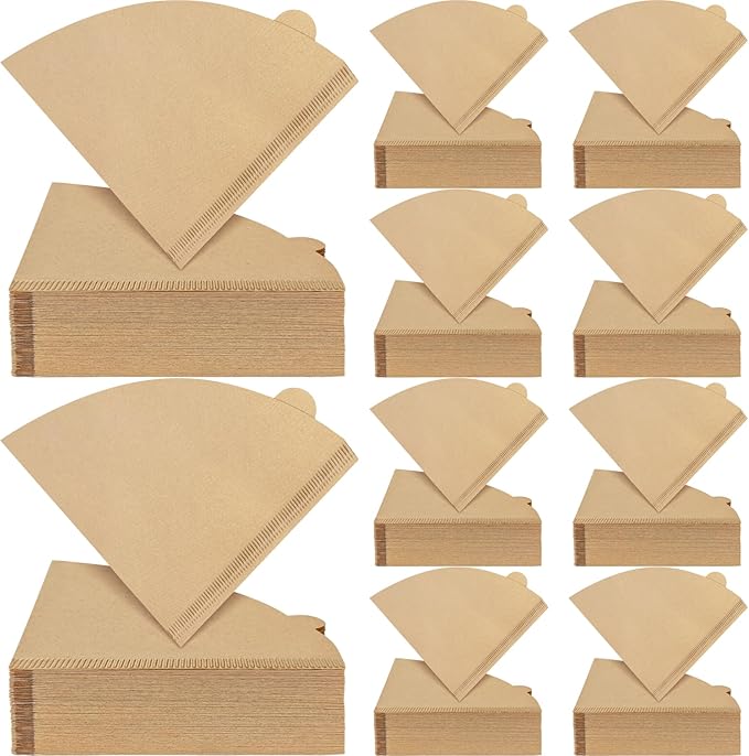 1000 Count Coffee Filters 2, Pour Over Cone V60 Coffee Filter Size 2 Unbleached Natural Paper Coffee Filter 2-4 Cup, Fits for Pour Over and Drip Coffee Maker Home, Coffee Shop, Small Business