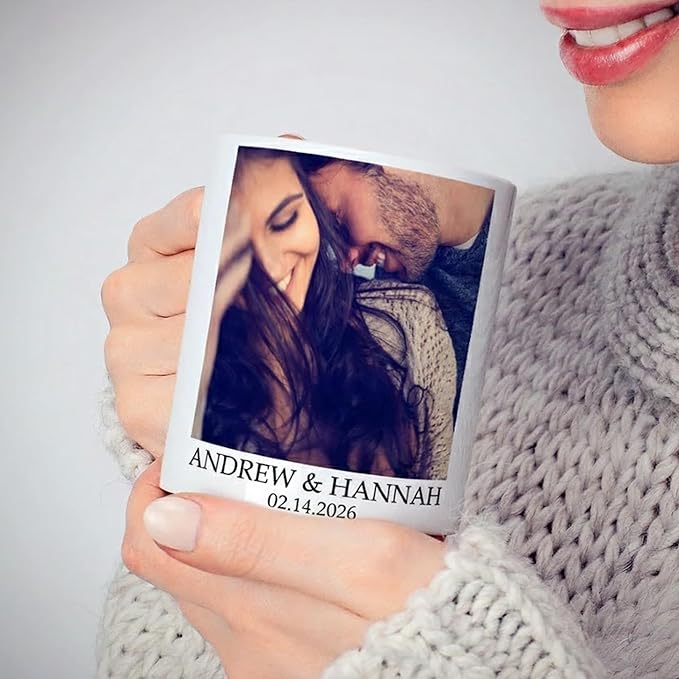 Personalized Newleywed Mug, Custom Anniversary Couple Decor, Customize Mug Couple Photo Gift, Mr & Mrs Coffee Cup, Engagement Wedding Drinking Cup