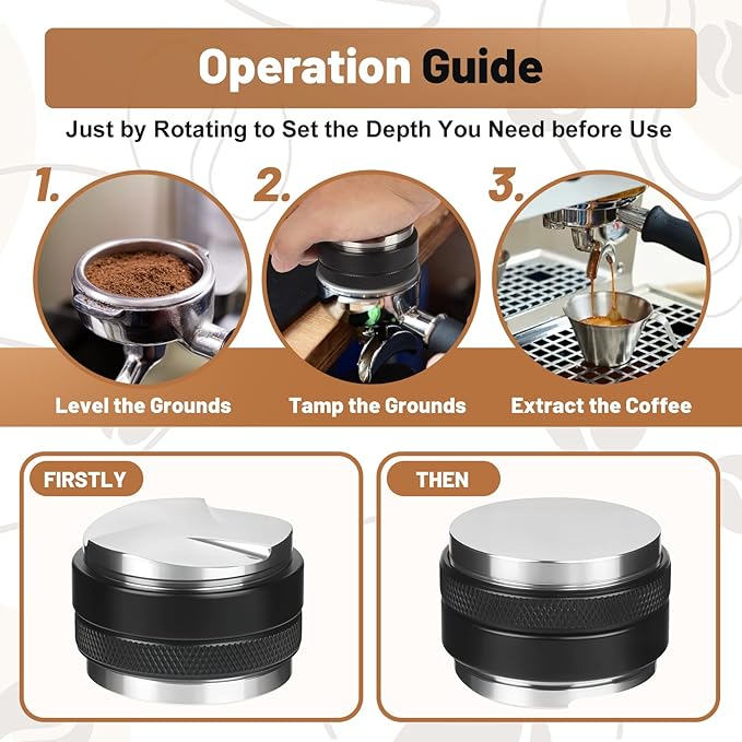 53mm Espresso Accessories Kit – Coffee Distributor and Tamper Leveler, WDT Tool, Magnetic Dosing Funnel and Puck Screen with Remover, Espresso Tools Fit Breville 54mm Portafilters