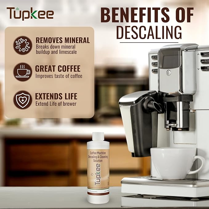 Coffee Machine Descaler Descaling Solution – 3 Pack (6 Uses) Compatible with Keurig, Nespresso, Breville, Delonghi, Jura, Ninja - Espresso Coffee Maker Cleaner, Coffee Pot Cleaning Limescale Remover