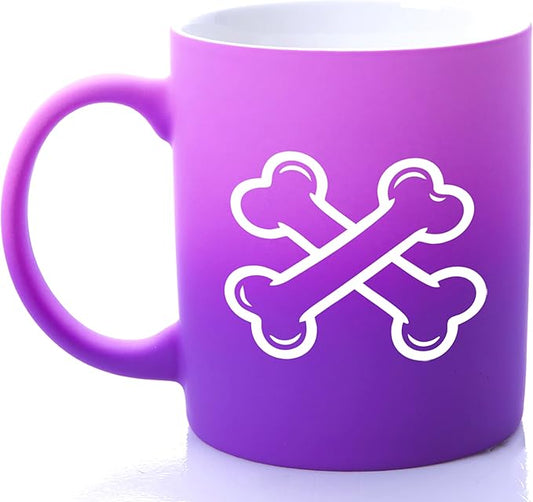 G MUGS Dog Bone Ceramic Coffee Mug - 13oz Tea Mug with Crossed Dog Bones Design, Cute Dog Lover Mug for Pet Owners, Gift for Women Men Before Sunset Mug