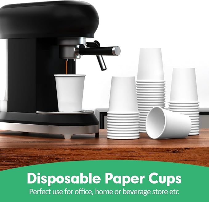12 oz Paper Cups, 300 Pack 12oz Disposable Paper Coffee Cups, Coffee Cups 12 oz for Cold and Hot Drinks, White Paper Drinking Cups for Parties, Picnic, Cafes, Bistros and Events