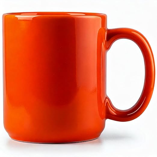 Tuxton China BNM-1202 Mug, 12 oz., 3-1/4" Diameter x 3-7/8"H, C-Handle, Microwave and Dishwasher Safe, Oven Proof, Fully Vitrified, Ceramic, DuraTux, Concentrix, Cinnebar, Pack of 24
