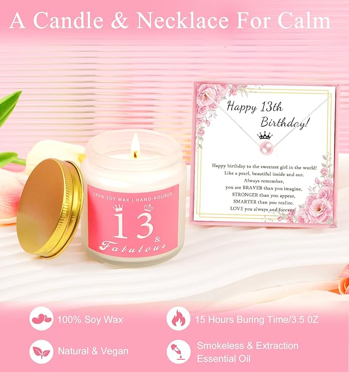 13 Year Old Girl Gifts, 13th Birthday Gifts for Girls Birthday Gifts for 13 Year Old Girl, Gift Ideas for Teen, Daughter, Niece, Granddaughter, Official Teenager 13th Birthday Decorations for Her