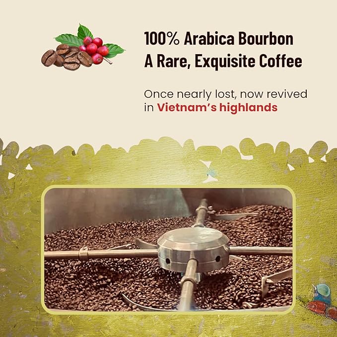 Vietnamese Coffee Beans – Saigondan Joyful 100% Arabica Whole Bean Medium Roast – Premium Single Origin, Direct Trade Vietnamese Coffee – 12 oz